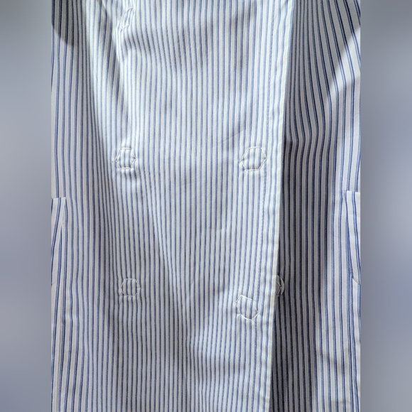 Maison Martin Margiela Blue Striped Trench Coat - Picture 8 of 14